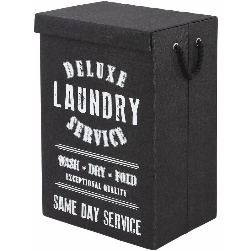 foto del prodotto cesto portabiancheria in colore nero feridras 619006 nero