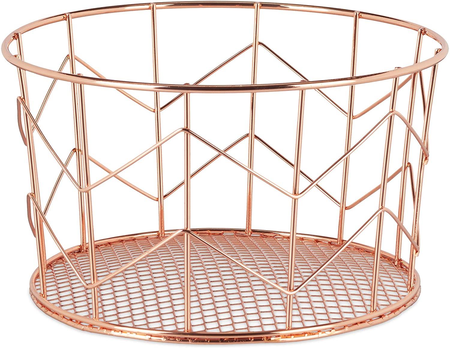 foto del prodotto cesto portabiancheria in filo metallico 21,5 cm color rame 13 0000827