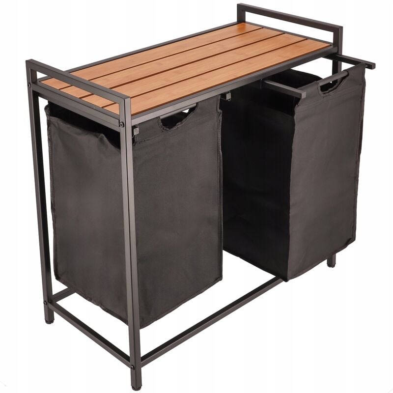 foto del prodotto cesto portabiancheria, pieghevole, capiente, in piedi, scomparto xl