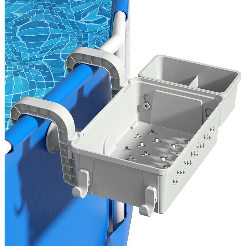 foto del prodotto cesto portaoggetti per piscina, cesto portaoggetti a bordo piscina, cesto portaoggetti per piscina fuori terra, cesto portaoggetti per piscina