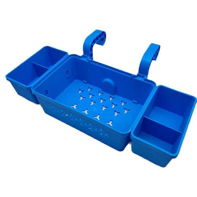 foto del prodotto cesto portaoggetti per piscina con portabicchieri, accessori per piscine fuori terra, cestino per giocattoli, adatto alla maggior parte delle piscine