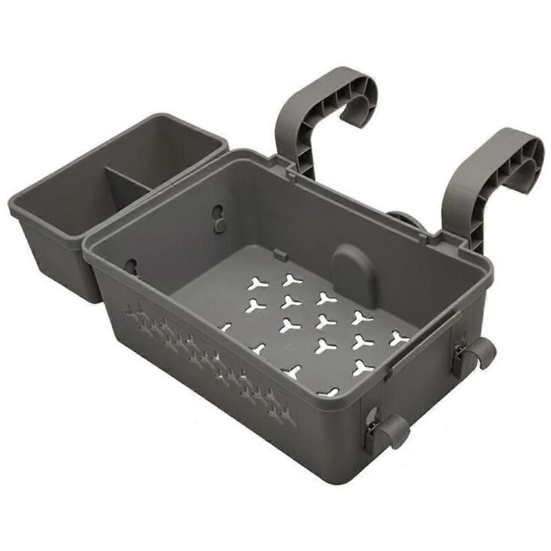 foto del prodotto cesto portaoggetti portatile per piscina con portabicchieri, accessori per piscina fuori terra, contenitore per piscina
