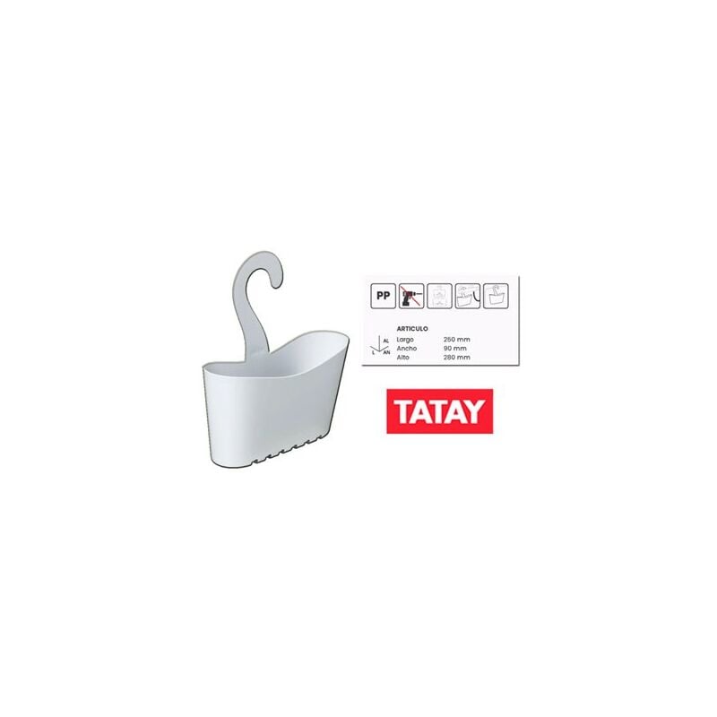 foto del prodotto cesto tatay standard multi bianco 25x9x28 cm