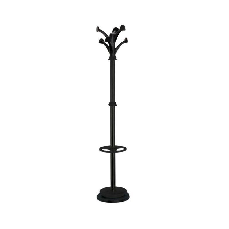 foto del prodotto cetof appendiabiti da terra tulipano con accessori in plastica nero, inserti neri e base plastica