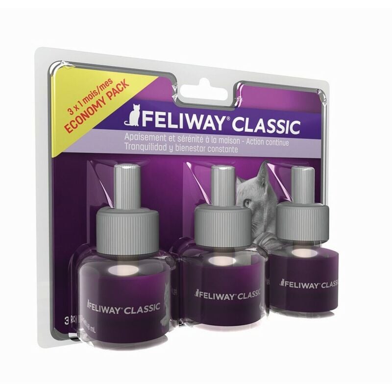 foto del prodotto ceva - sostituzione del pacchetto 3 mesi feliway, 3 x 48 ml