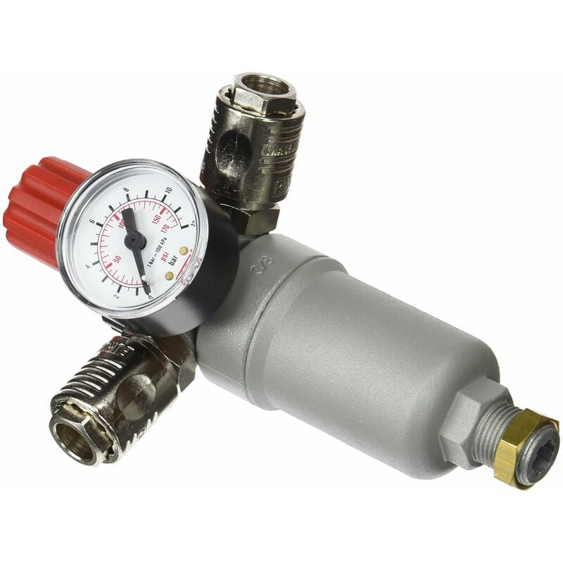 foto del prodotto cevik ca 950 1 accessorio per neumatica max regolatore di pressione con manometro, filtro, 2 prese r pidos. 3 8 
