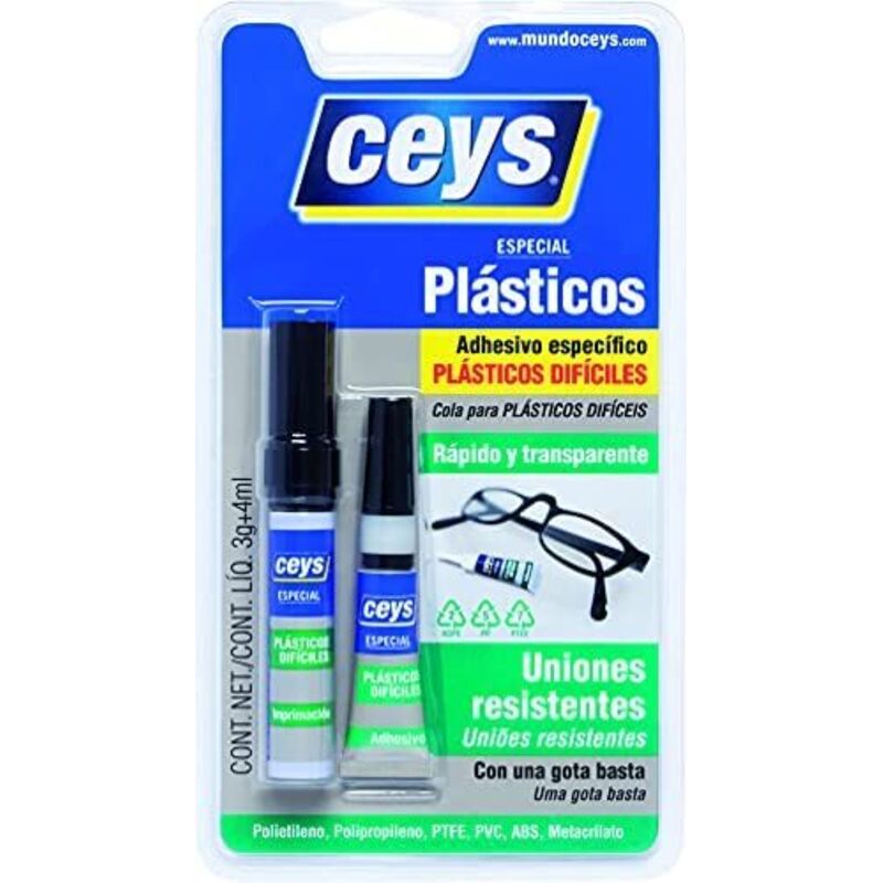 foto del prodotto ceys adesivo per plastiche difficili kit bicomponente 3g 4ml 504114