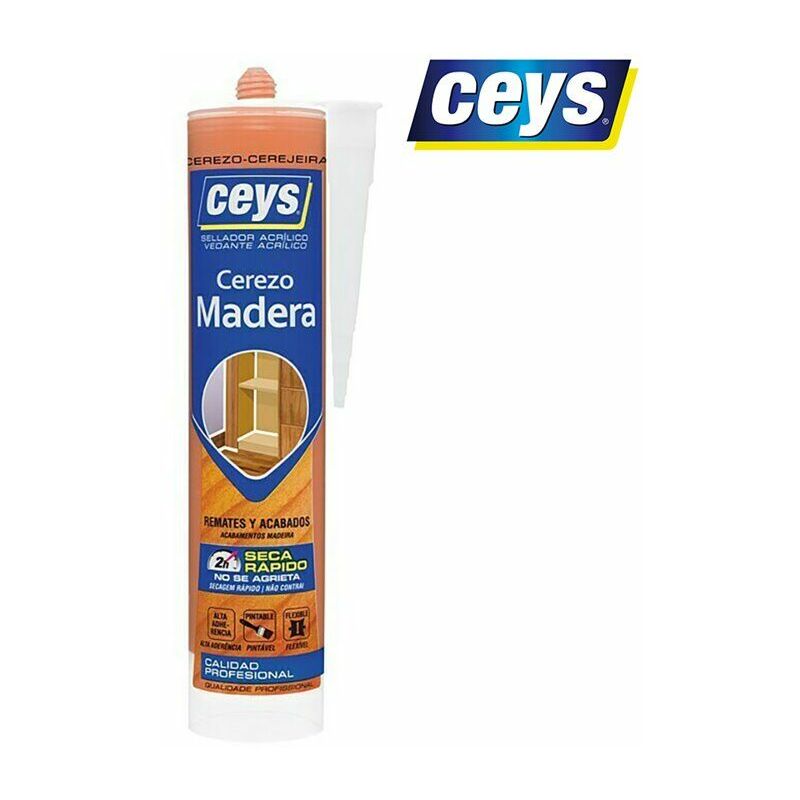 foto del prodotto ceys sigillante per legno cartuccia professionale tonalit ciliegio 505778