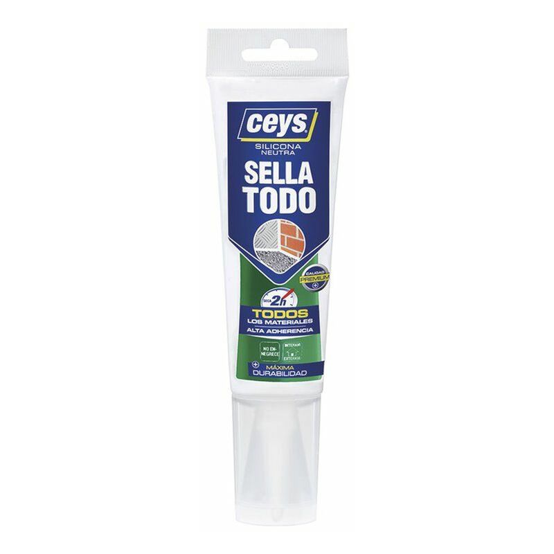 foto del prodotto ceys silicone bianco neutro tubo 125ml universale tutti i materiali