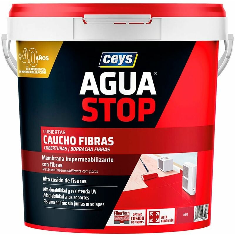 foto del prodotto ceys termine d acqua fibre di gomma rosso 5kg 903301