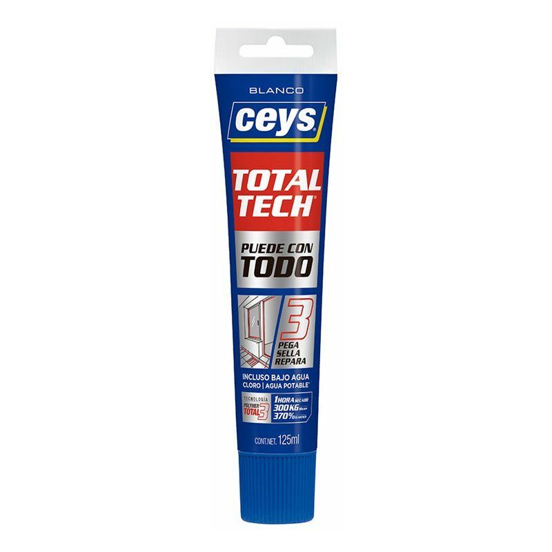 foto del prodotto ceys total tech adesivo multiuso bianco compatto tubo 125 ml 507232