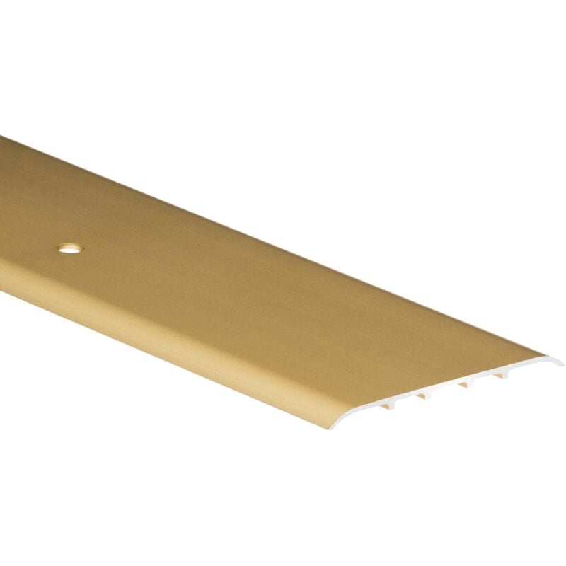 foto del prodotto cezar w listello in alluminio lppos c23 100 per porta, listello di copertura soglia, larghezza piana, ovale, foro 80 mm, oro