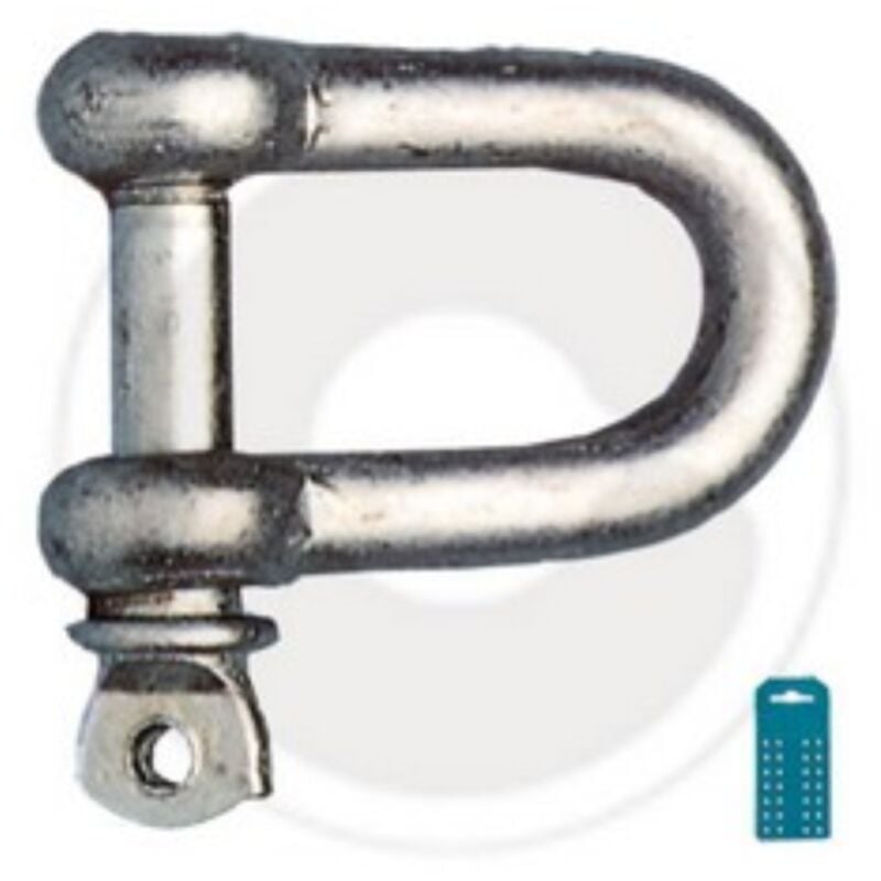 foto del prodotto cf 2 pz grillo dritto u acciaio zincato chiusura a scatto morsetto per funi 6 mm