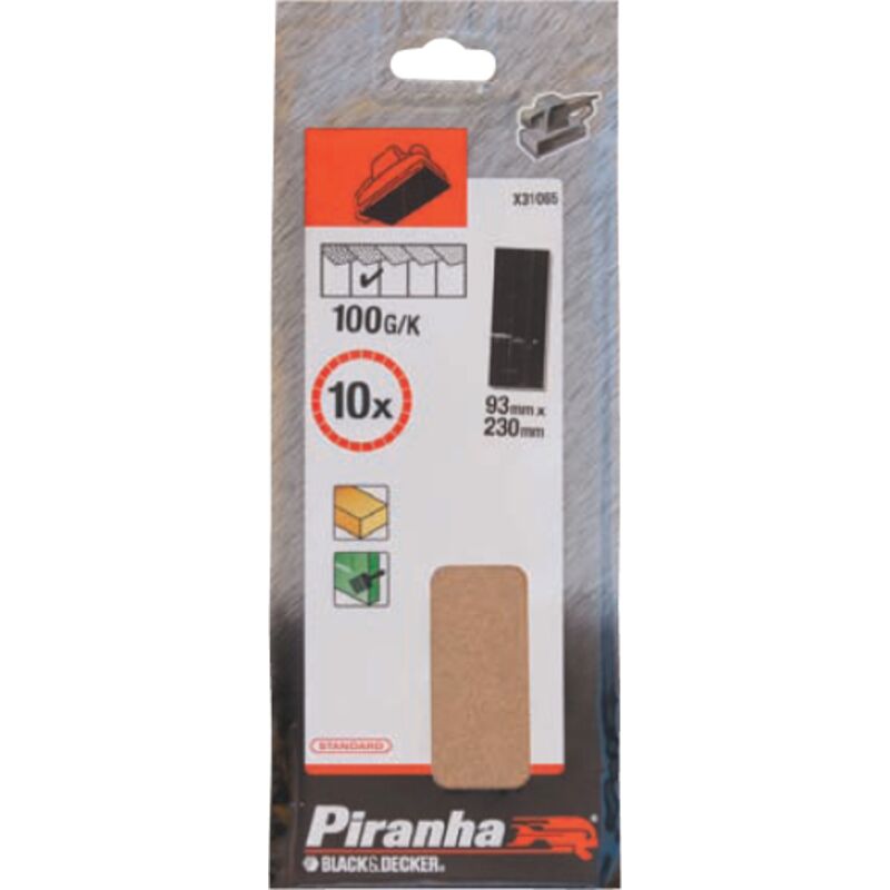 foto del prodotto cf 50 fogli forati al corindone piranha x31225 93x230 mm grana assortita