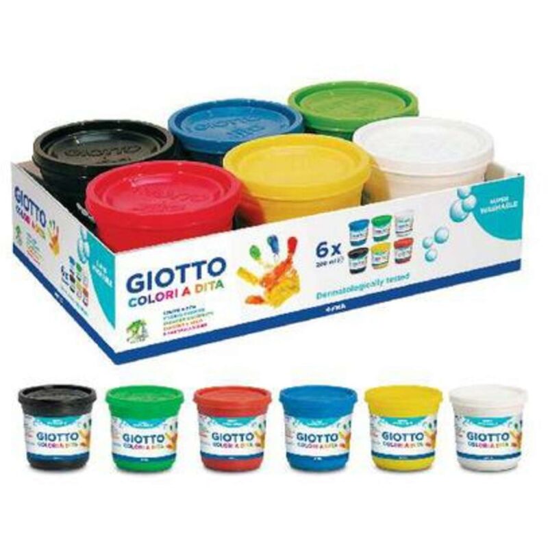 foto del prodotto cf.6 colori a dita 200ml. x1