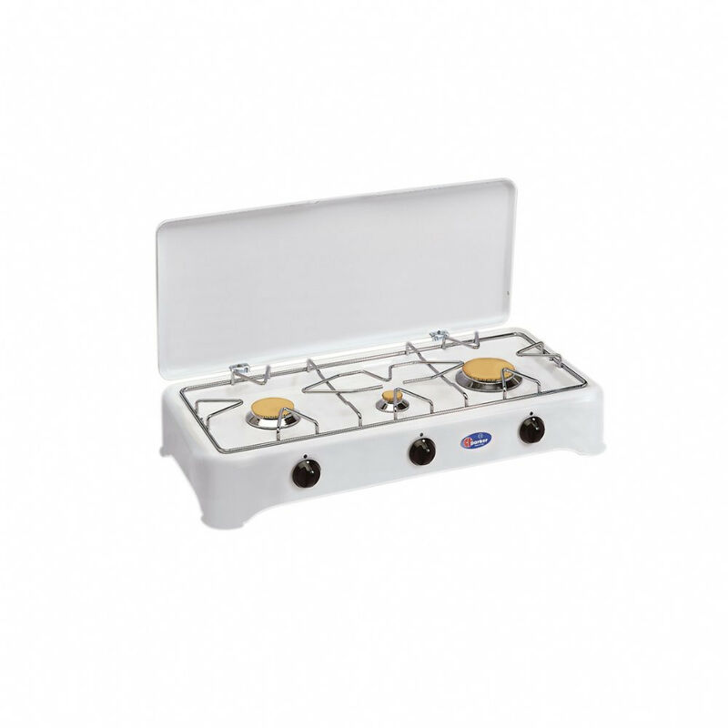 foto del prodotto cf parker fornello a gas gpl metano 3 fuochi cfparker mod. 5324cb metano