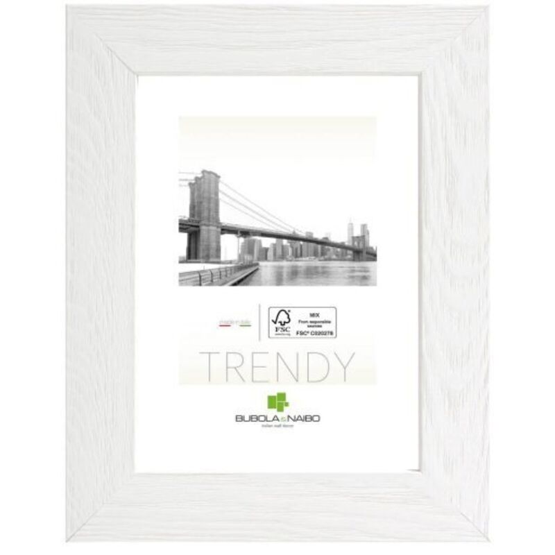 foto del prodotto cfadda - bubola naibo - cornice sandra in legno serie trendy colore bianco 50 x 70 cm. 6110 01 21