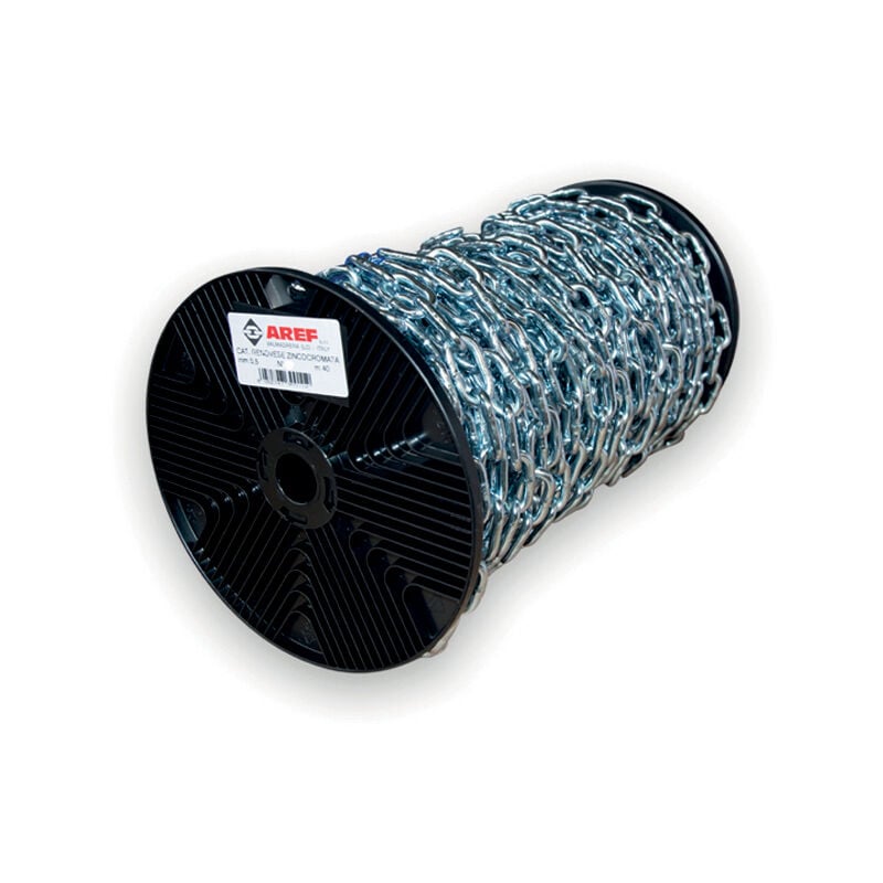 foto del prodotto cfadda catena genovese zincata elettrolitica in bobina n 22 5,5mm x 40mt aref