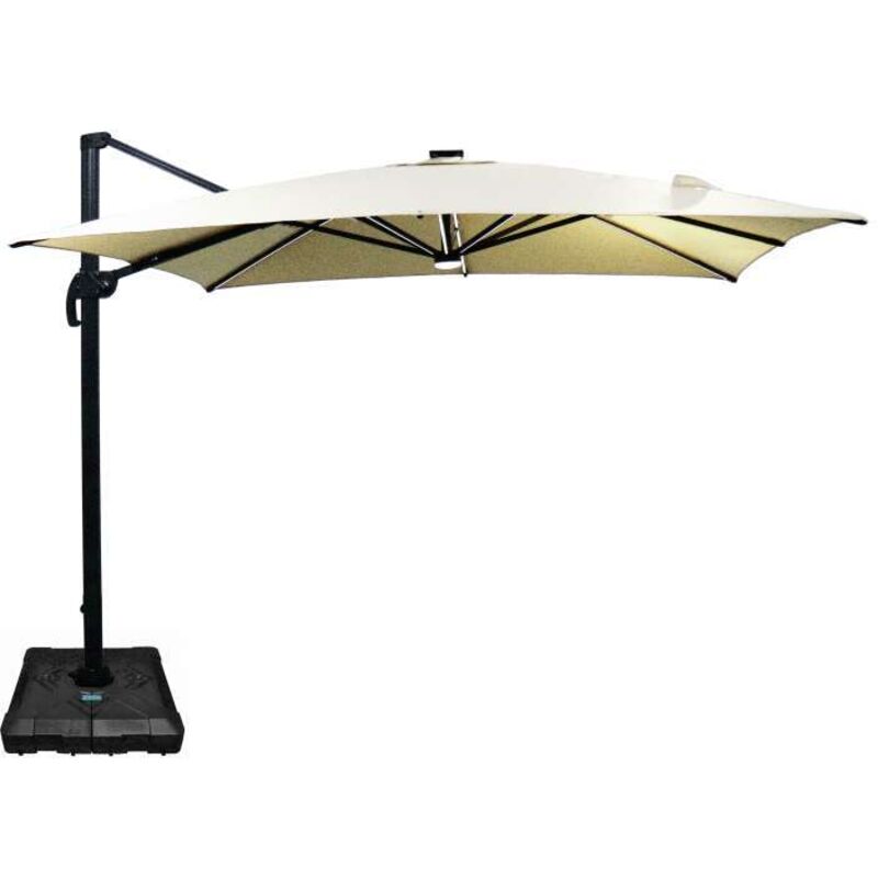 foto del prodotto cfadda - domo mea ombrellone da giardino ecrù 3x4m - luci led e base inclusa