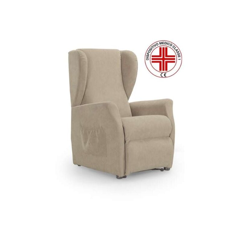 foto del prodotto cfadda - domo mea poltrona reclinabile viki - tessuto beige idrorepellente