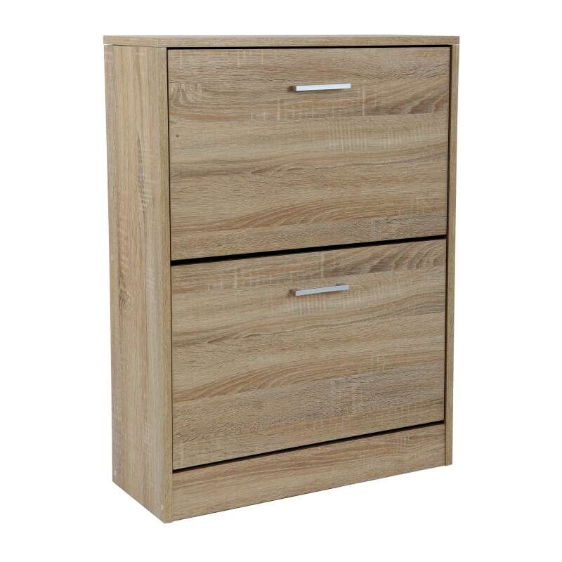 foto del prodotto cfadda domo mea scarpiera nature 2 ribalte in legno naturale 60x24x81,5 cm