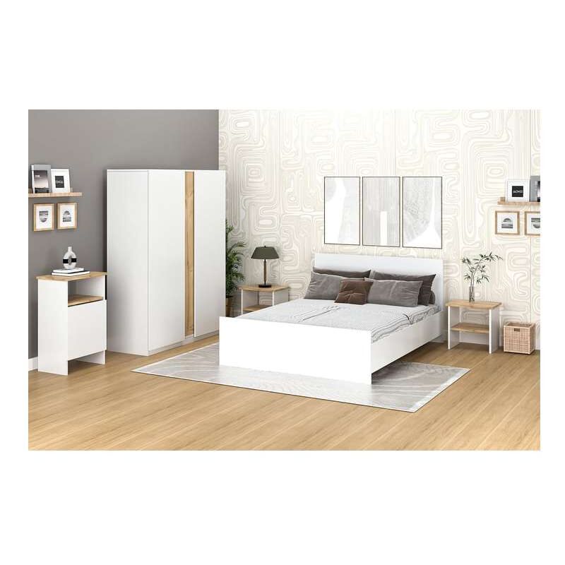 foto del prodotto cfadda kitwood home design giroletto matrimoniale bianco per letto king size 160x207 cm