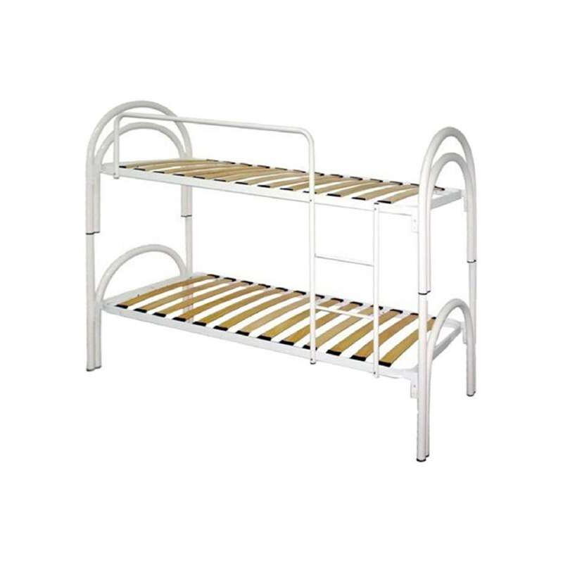foto del prodotto cfadda letto a castello bianco con doppio arco e doghe in legno 200x80 cm