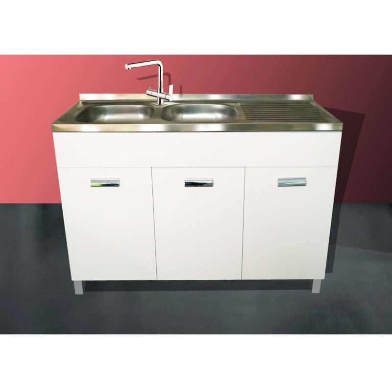 foto del prodotto cfadda mobile sottolavello bianco 120 cm con 3 ante e maniglie design