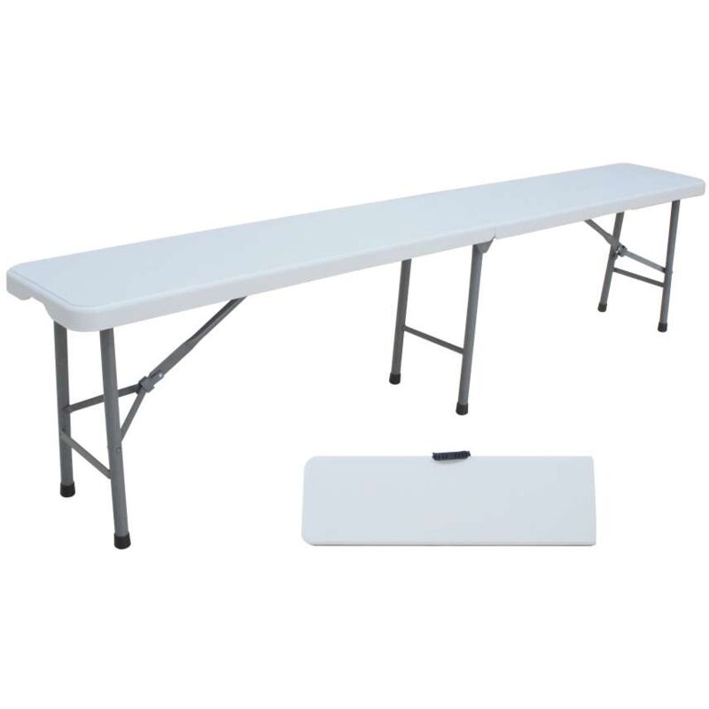 foto del prodotto cfadda panca catering pieghevole bianco 182x28x43 cm