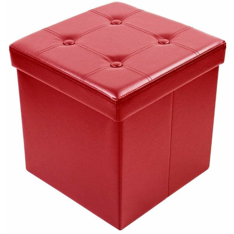 foto del prodotto cfadda pouf pieghevole rosso 38x38x38cm