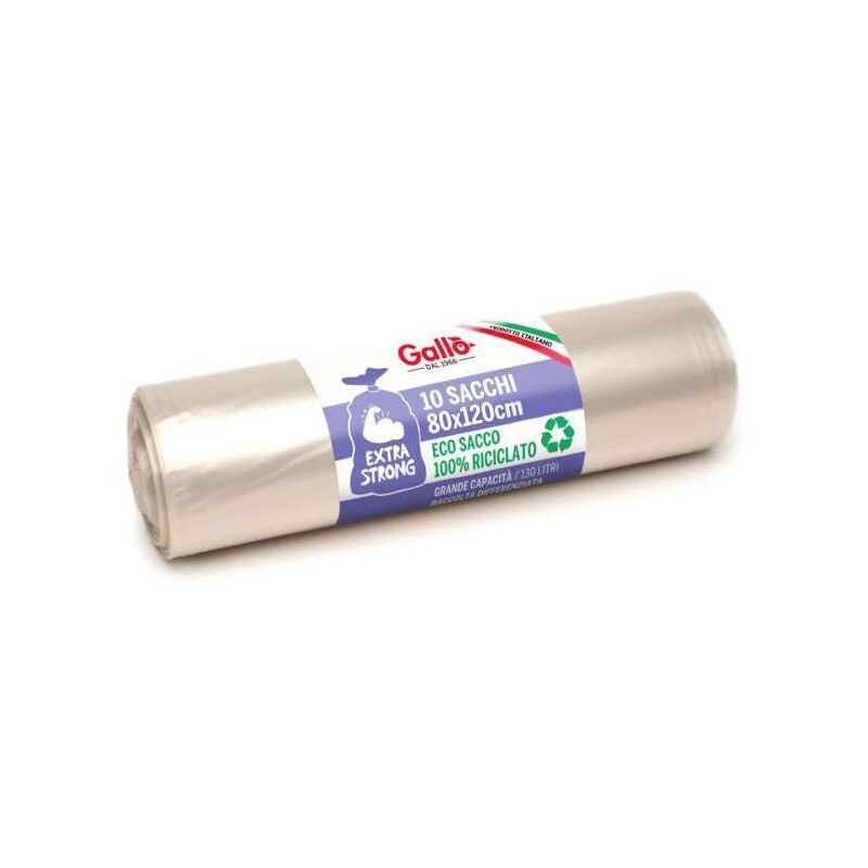 foto del prodotto cfadda sacco immondizia legacci trasparente 80x120 g 60 pz 10 gallo