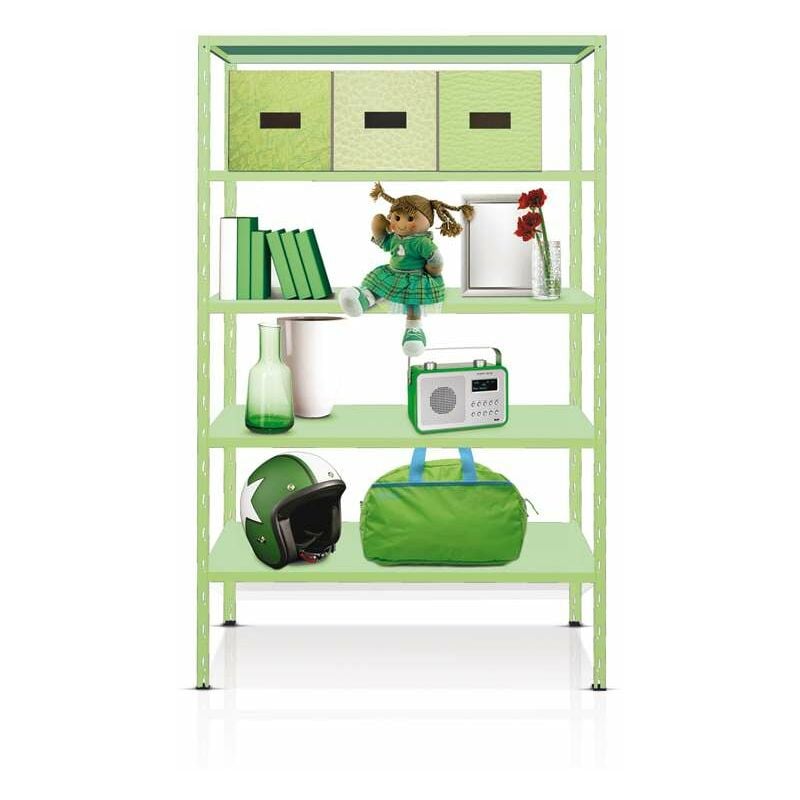 foto del prodotto cfadda scaffale metallo verde 5 ripiani 100x40 cm