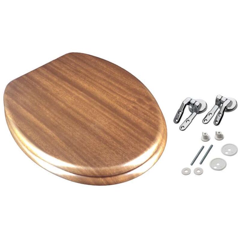 foto del prodotto cfadda - sedile copriwater per vaso compatibile universale noce opaco - seba