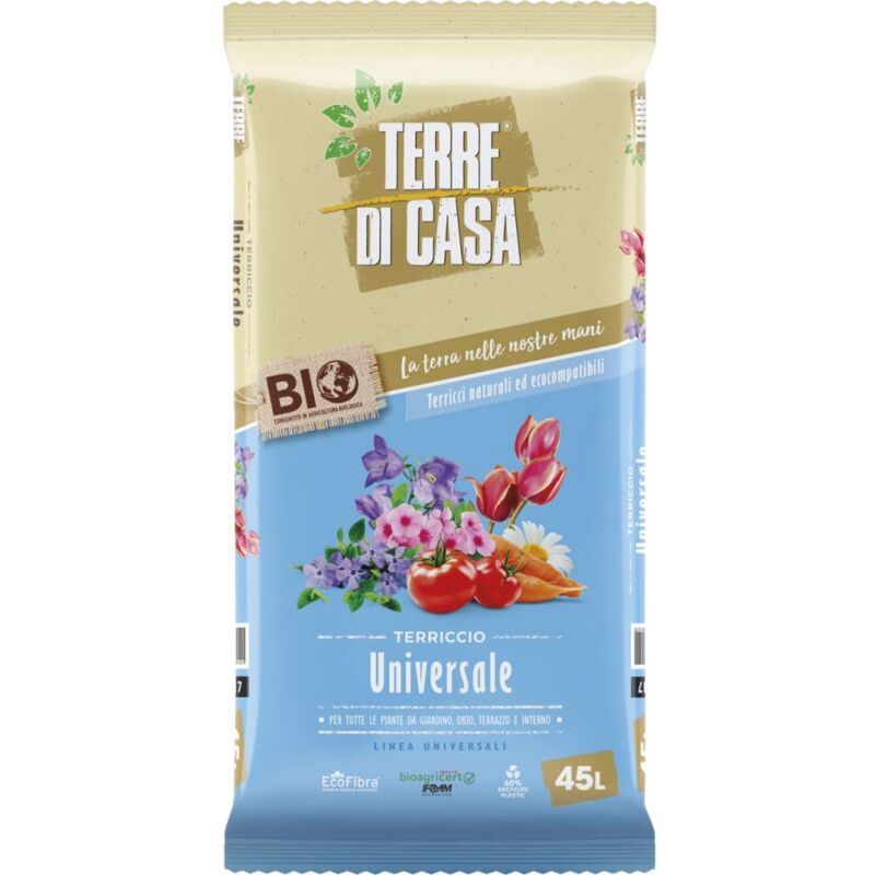 foto del prodotto cfadda terre di casa terriccio universale bio adatto a tutte le piante 45 lt