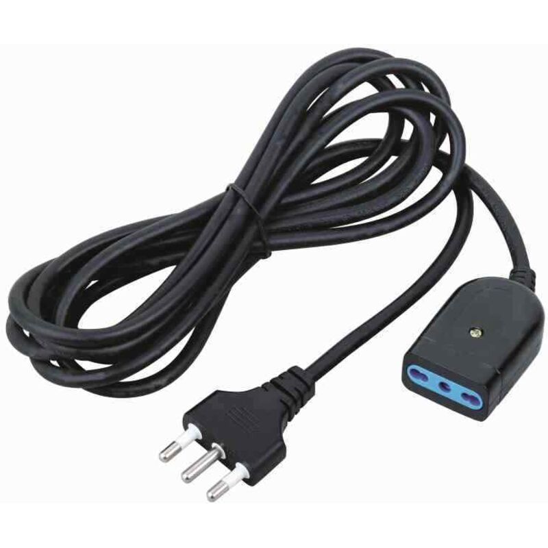 foto del prodotto cfg prolunga lineare corrente elettrica 5 mt 16a nera filo cavo luce cavetto 3x1