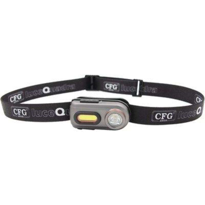 foto del prodotto cfg torcia frontale twin light led luce quadra ricaricabile lumen 100 multifunzione 1 pezzo