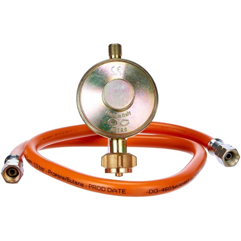 foto del prodotto cfh 52452 set regolatore di pressione 50 mbar tubo 80 cm 1 4 sx
