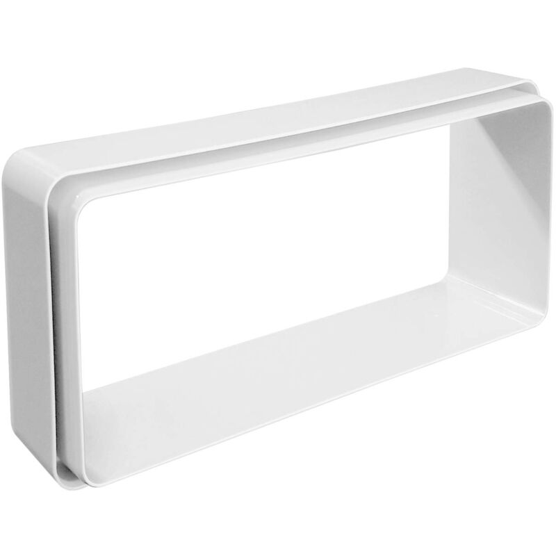 foto del prodotto cg229b giunto in abs 220x90 mm con imbocchi f f per tubi rettangolari. colore bianco la ventilazione
