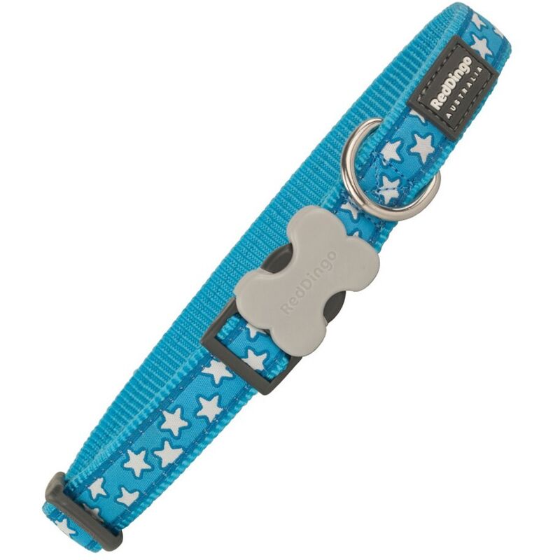 foto del prodotto chadog collare per cani red dingo style turchese stelle 2,5 x 41 63 cm 