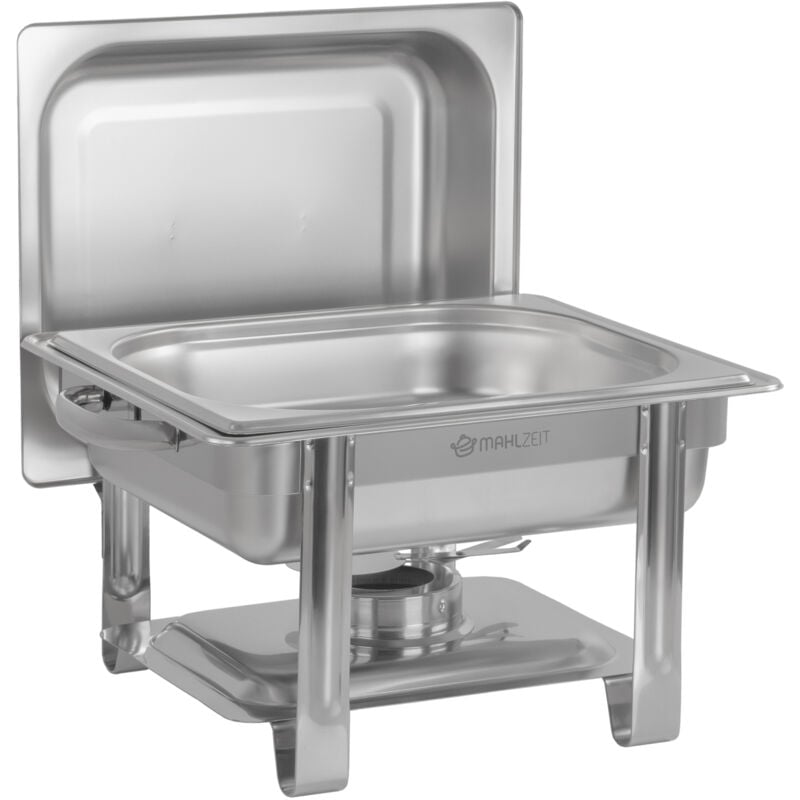 foto del prodotto chafing dish in acciaio inox 4 litri scaldavivande con supporto coperchio per catering - mahlzeit