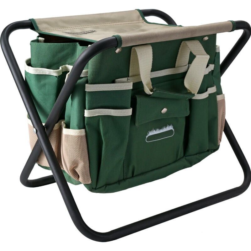 foto del prodotto chaise de camping pliante avec organiseur de rangement amovible, sac fourre-tout, tabouret de pêche