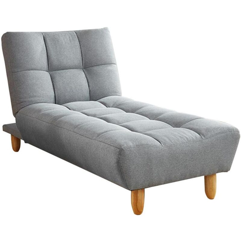 foto del prodotto chaise longue clic clac in tessuto grigio esteban