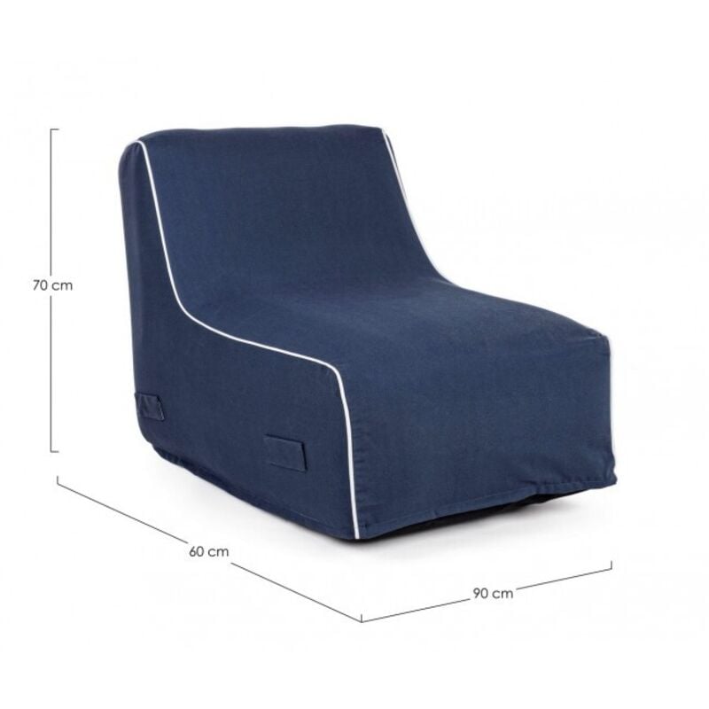 foto del prodotto chaise longue gonfiabile rihanna colore blu