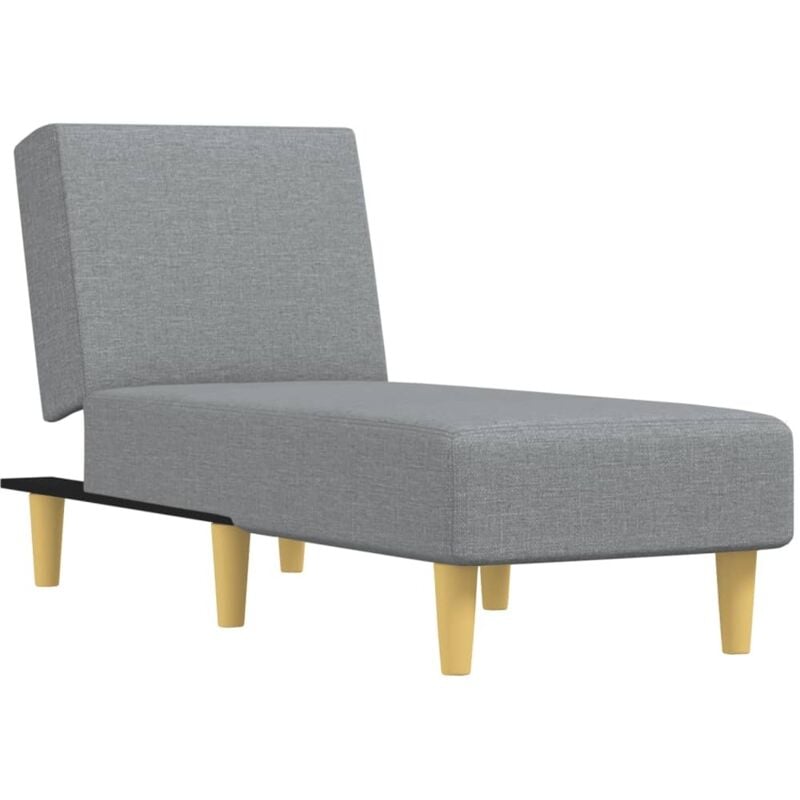 foto del prodotto chaise longue in tessuto grigio chiaro - vidaxl