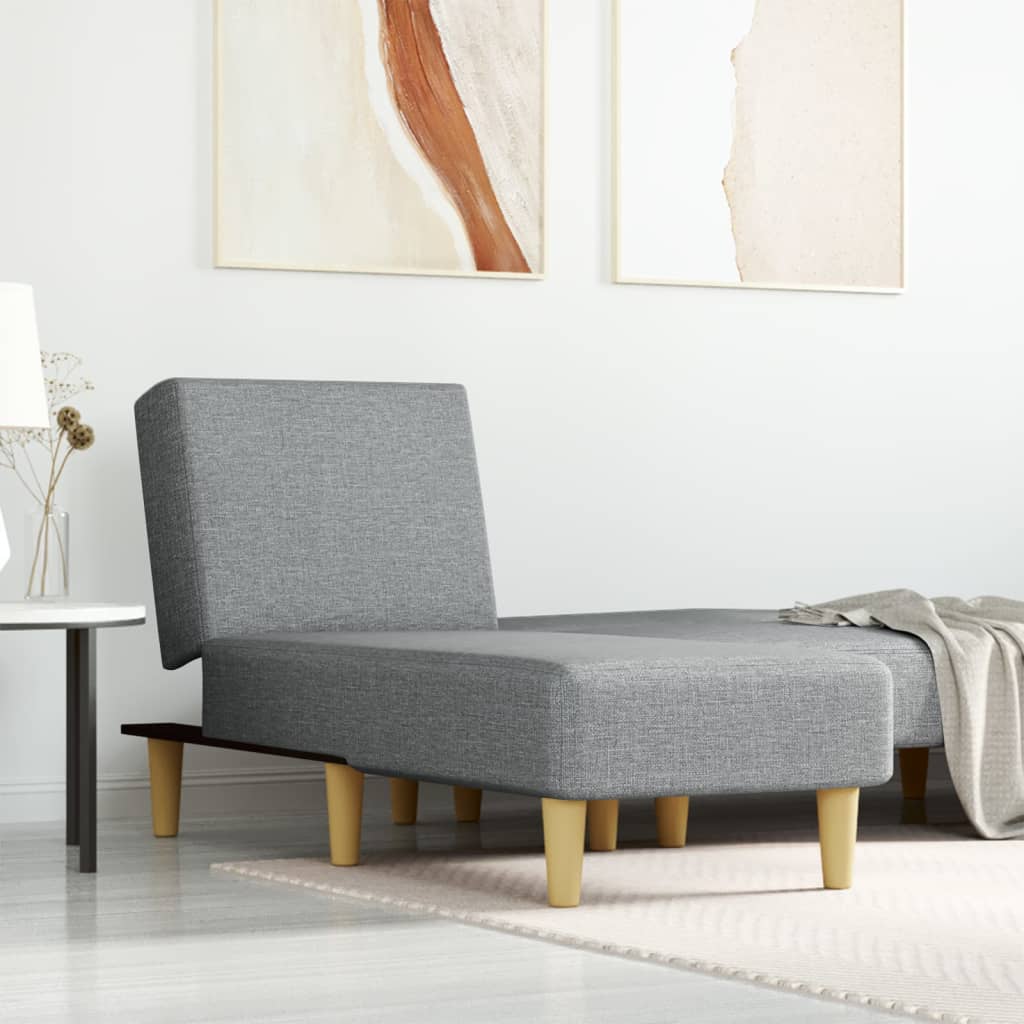 foto del prodotto chaise longue in tessuto grigio chiarocod mxl 118595