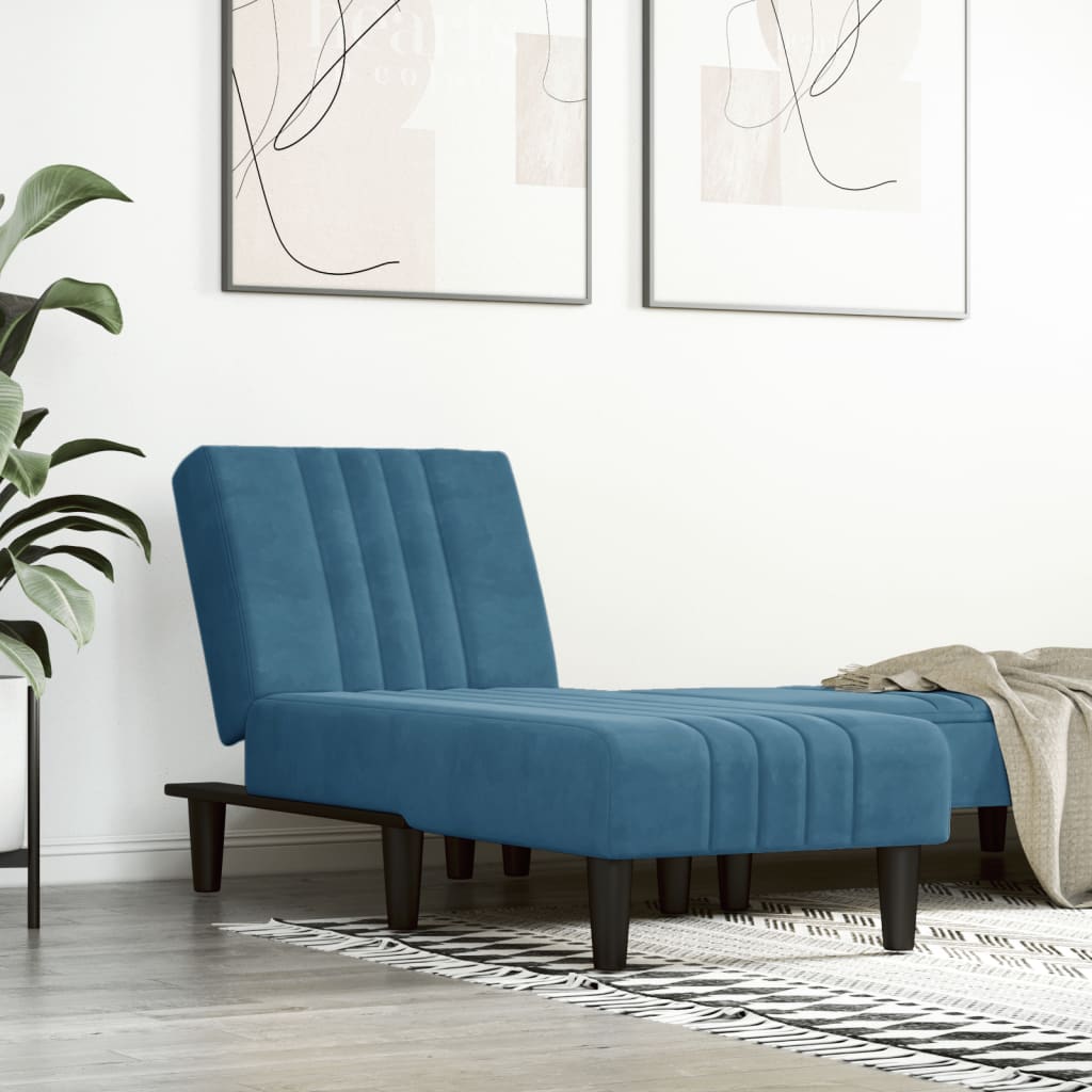 foto del prodotto chaise longue in velluto blucod mxl 95451