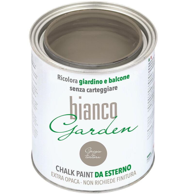 foto del prodotto chalk paint da esterno biancogarden grigio tortora ricolora giardino e balcone senza carteggiare e senza finitura 1 litro 