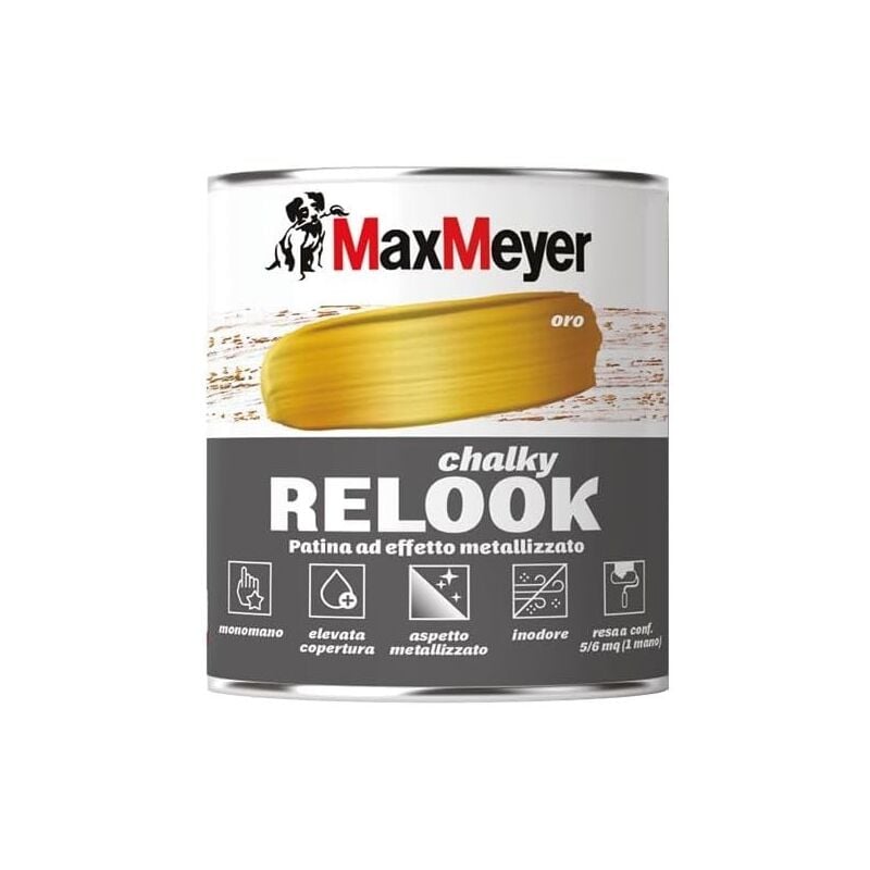 foto del prodotto chalky relook oro 0,5 l vernice metallizzata per mobili interni