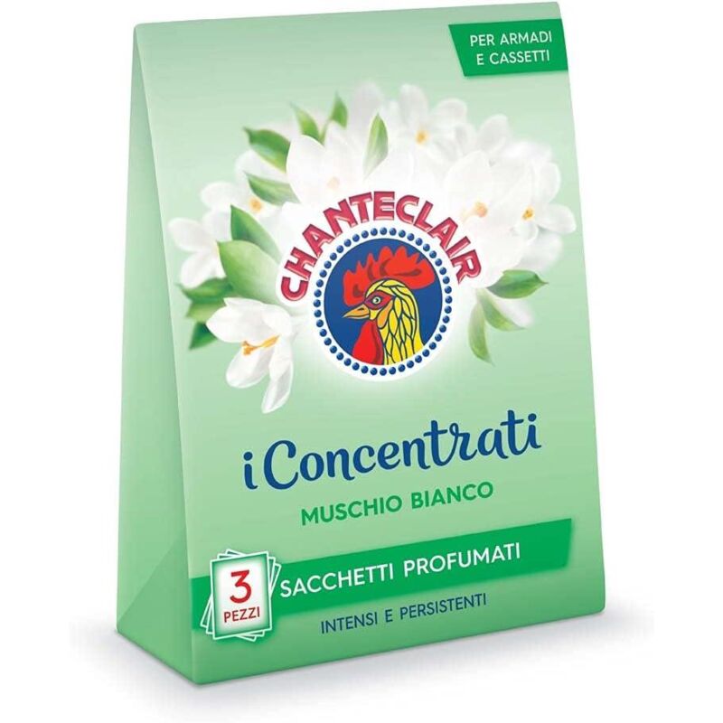 foto del prodotto chanteclair i concentrati sacchetti profumati 3pz muschio bianco intensi e resistenti