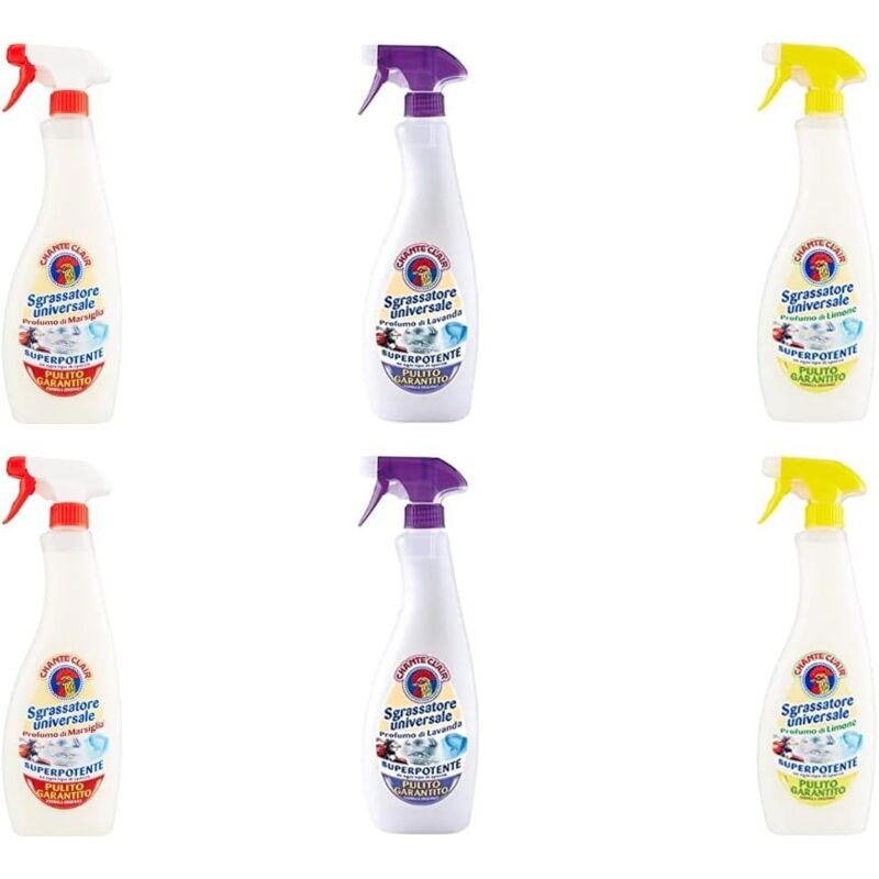 foto del prodotto chanteclair set 6 pz sgrassatore 700 ml pulito garantito fragranze miste